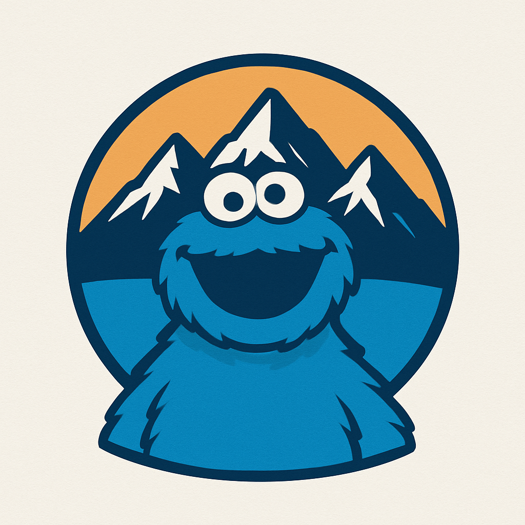 Blue monster mascot